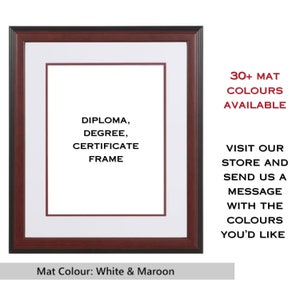 Radius Step Mahogany Wood Picture Frame for Degrees, Certificates, Photos