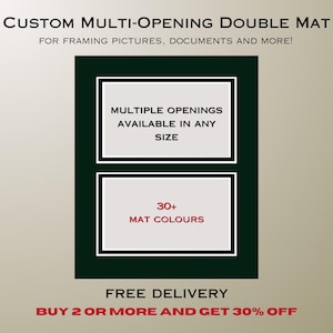 Custom Multiple Opening Double Mat Matboard for Picture and Certificate Framing