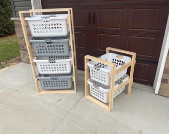 Laundry basket holder