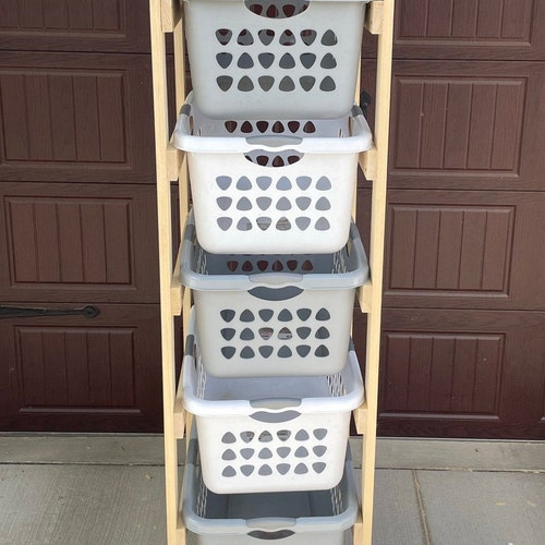 4 High Laundry Basket Holder Etsy