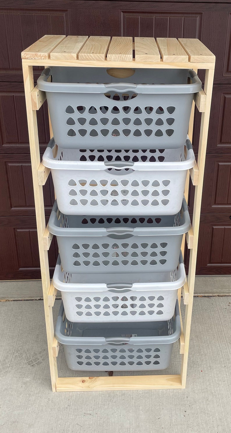 4 High Laundry Basket Holder Etsy