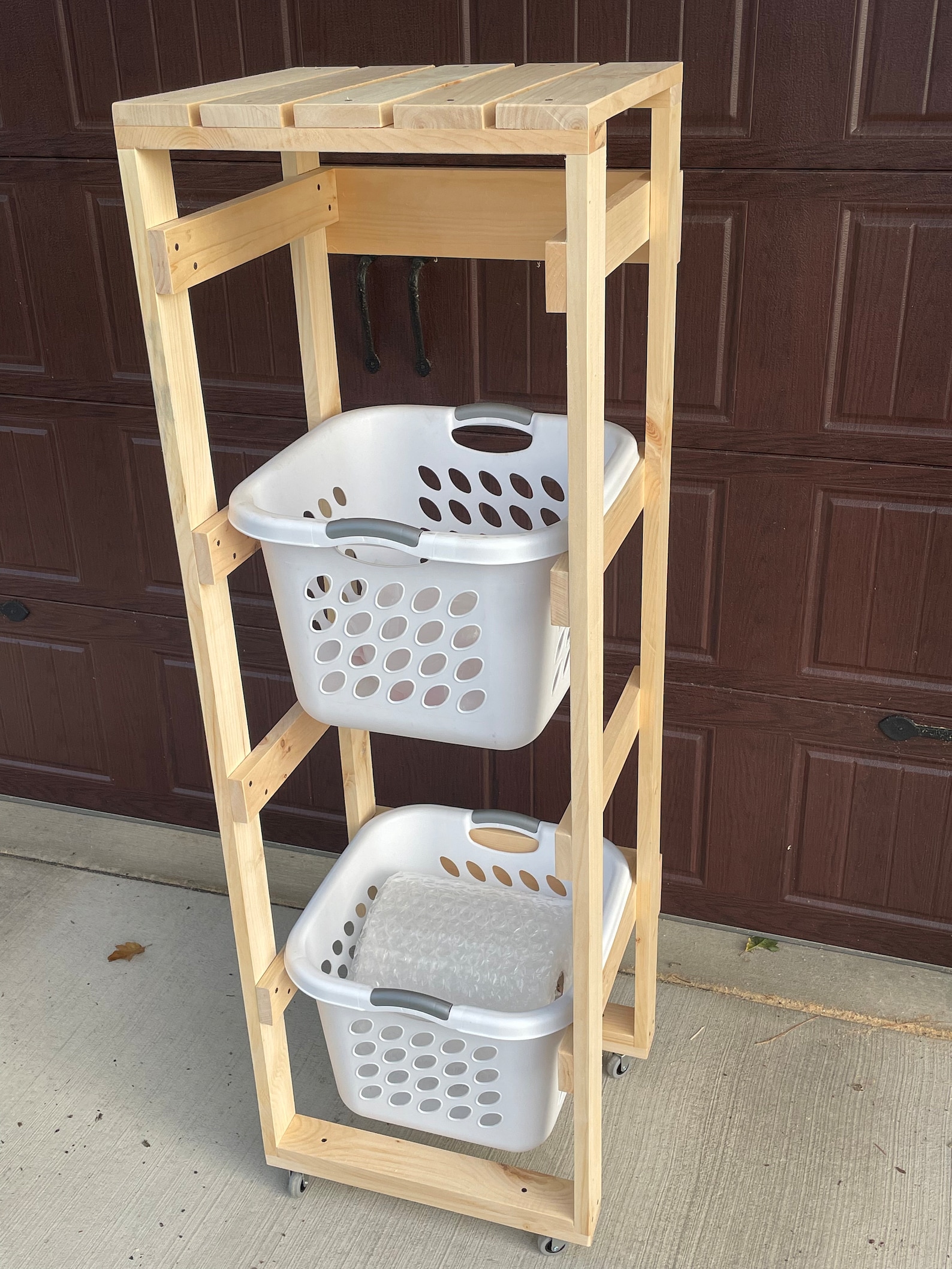 Space Saver Laundry Basket Holder Etsy