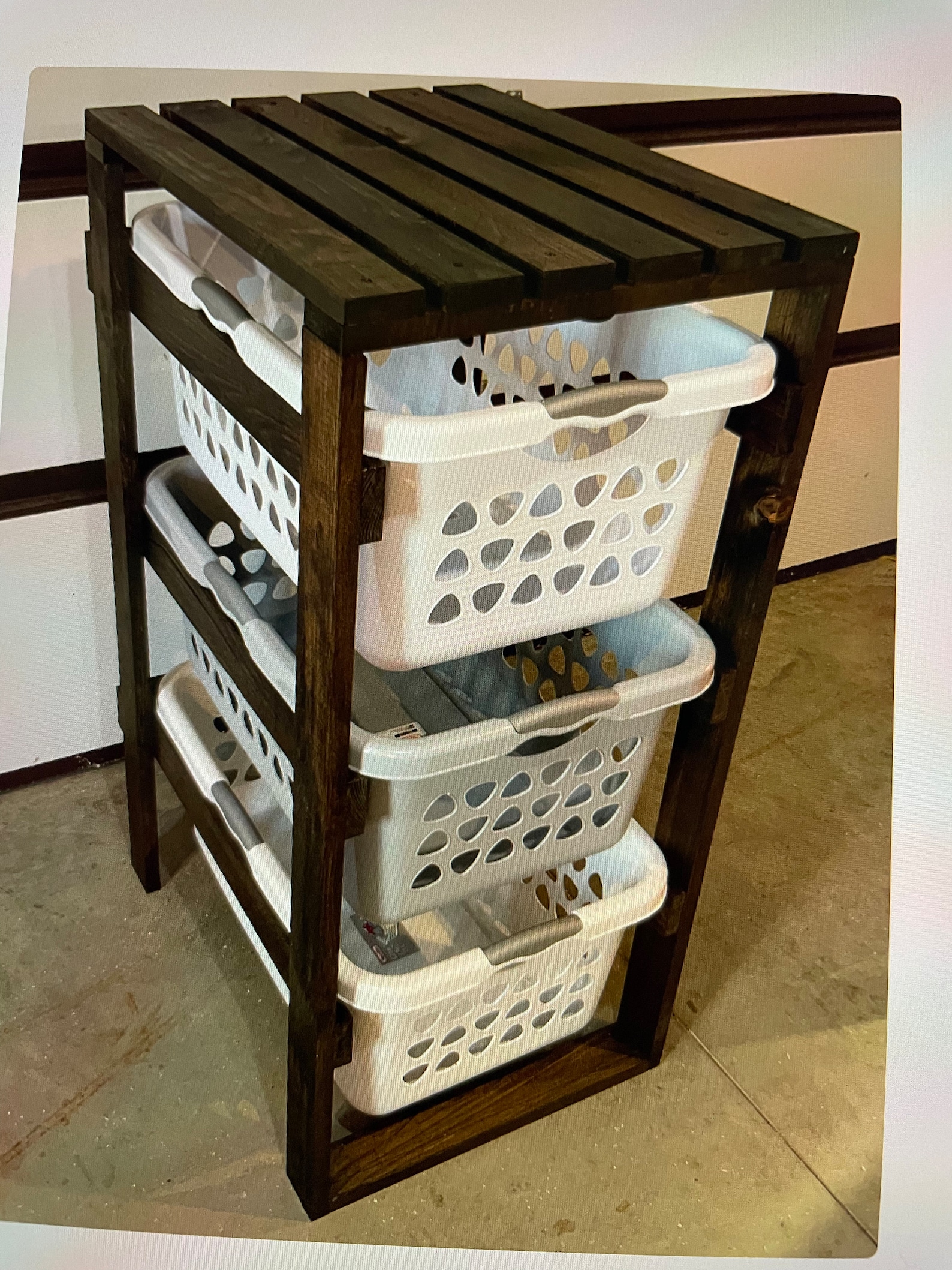4 High Laundry Basket Holder Etsy