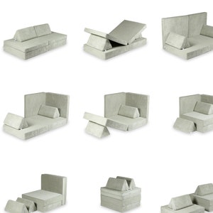 Grey Corduroy - Foam play set - Play gym - Montessori Play Sofa - foam play elements - gift - kidsroom