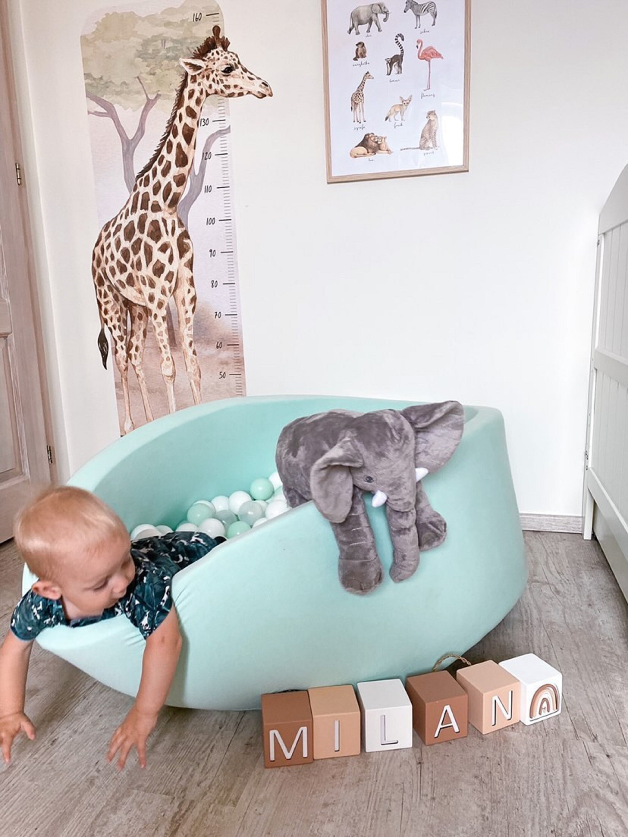 XL Large Set MINT Ballpit Round Baby Foam Round Ball Pit Etsy