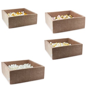 New color DARK BEIGE | 110x110x40cm / 43,3 x 43,3 x 15,7in  | Large square ball pit + 400 balls included /