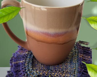 Designer-Grade Cotton Coasters - Hand Knit Set of 4 - Farmhouse Style