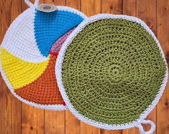 Refined Cotton Crochet Hot Pad | Potholder/Trivet for Tabletop Use -  Modern Kitchen Decor