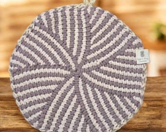 Round Cotton Crochet Hot Pad | Refined Potholder/Trivet for Tabletop Use -  Kitchen Essentials