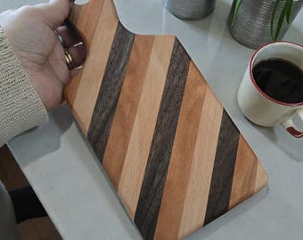 Handcrafted Organic Hardwood Charcuterie Board | Small Artisan Cutting Board | Individual Size