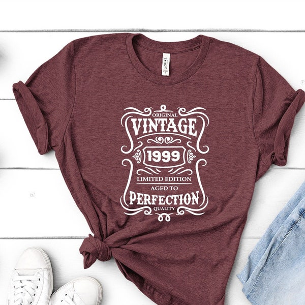 25th Birthday Shirt of 2024,Vintage 1999 Limited Edition Aged Shirt,25th Birthday Gift For Men,25th Birthday Best Friend,25th Birthday Women