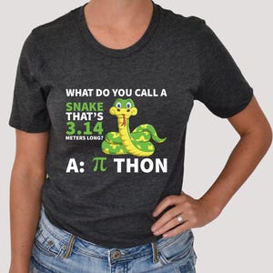 Funny Pi Day Shirt: Math Geek Python Snake Tee