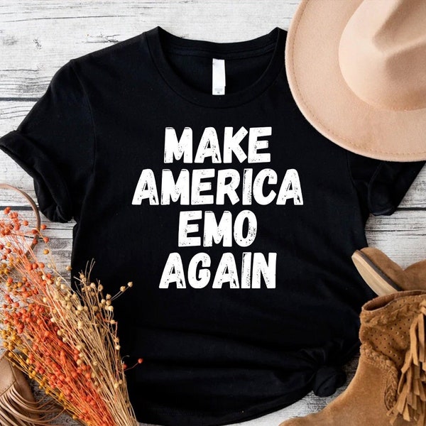 Make America Emo Again Shirt,Emo Gift, Emo Kid Shirt, Elder Emo Shirt, Emo Shirt, Emo Subculture Shirt, Emo T-Shirt, Metal Shirt, Rock Shirt