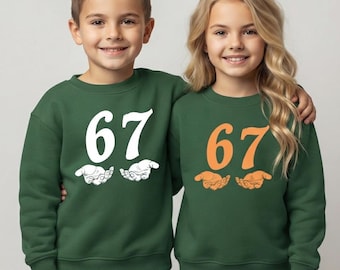Trendy 6 7 Halloween Sweatshirt, Hands Six Seven Shirt