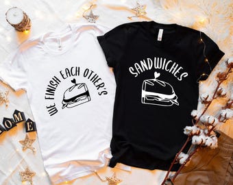 Funny Disney Couple Shirts - We Finish Each Other's Sandwiches