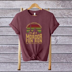 Mordor Fun Run Shirt, Ring Runners Design - Unisex Cotton Tee image 3