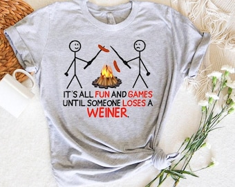 Funny Camping Shirt: Weiner Roast Humor Tee, Outdoor Adventure
