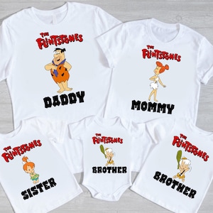 Custom Flintstones Family Birthday Shirts: Matching Party T-Shirts