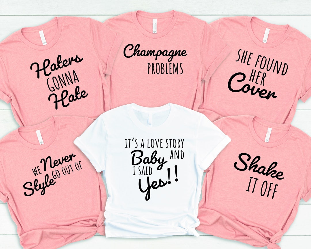 Custom Bachelorette Party Text Shirts, Bridesmaids Quotes Shirts ...
