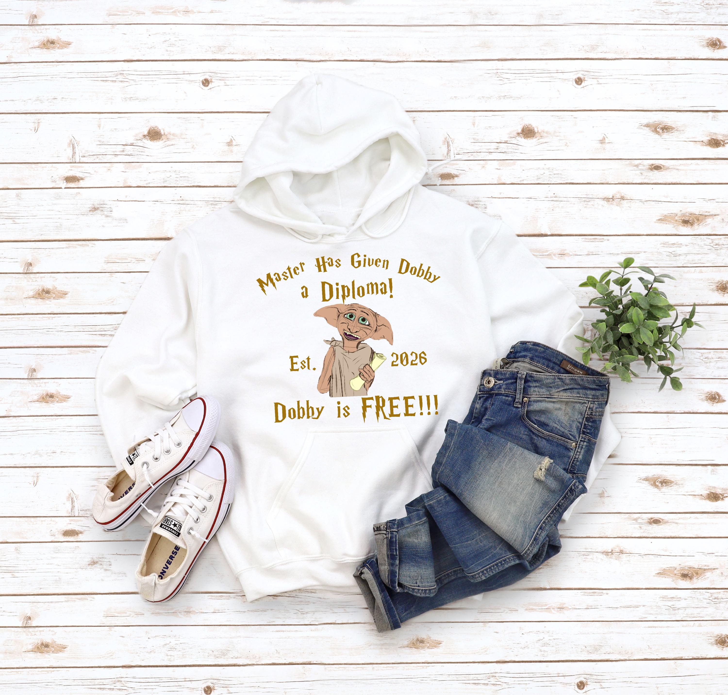 Dobby Graduation Hoodie, Dobby is Free Tee, Master Grad Gift, College ...