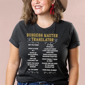 Dungeon Master Translator Shirt: D&D RPG Tabletop Tee