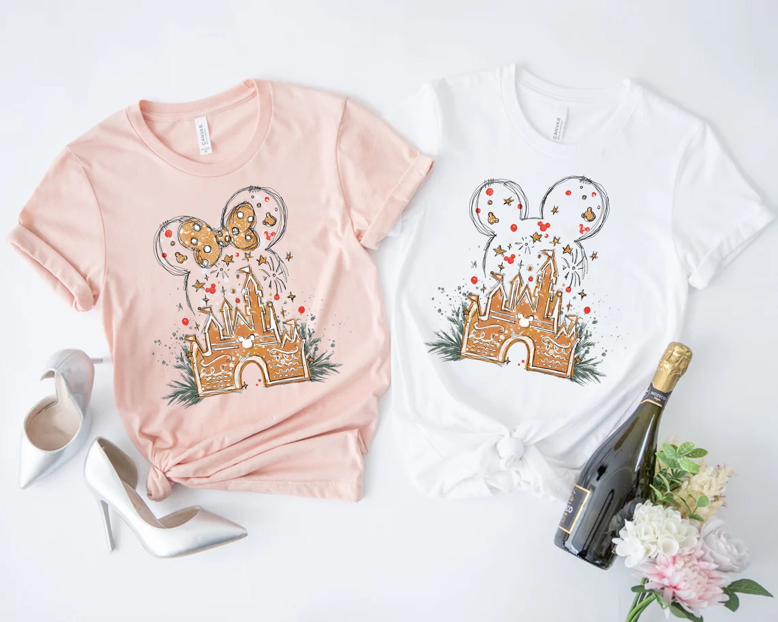 Discover Chrismas Gingerbread Castle Shirt,Disney Christmas Family Shirts