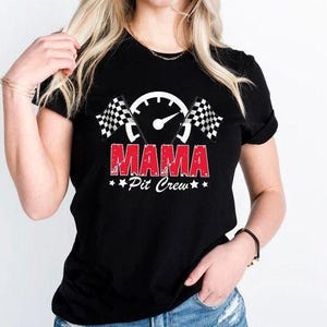 Matching Pit Crew Mama Shirt: Custom Race Car Birthday Outfit 画像 2