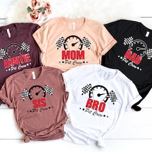 Matching Pit Crew Mama Shirt: Custom Race Car Birthday Outfit 画像 1