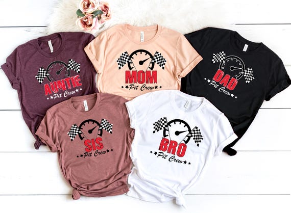 Matching Pit Crew Mama Shirt: Custom Race Car Birthday Outfit