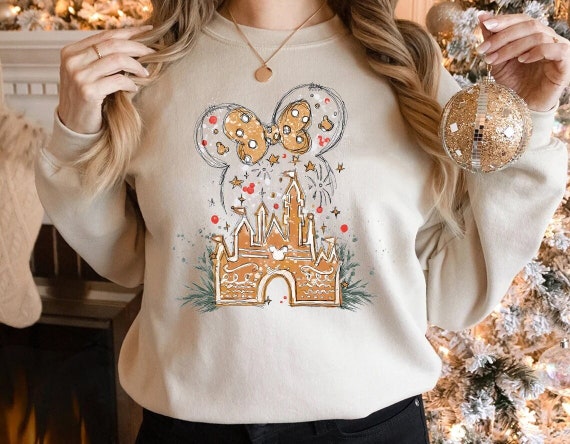 Disney Gingerbread Castle Shirt,Disney Christmas Family Shirts,Disney Christmas Shirt,Minnie Mickey Christmas Shirt,Disney Gingerbread Shirt