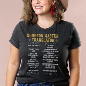 Dungeon Master Translator Shirt: D&D RPG Tabletop Tee