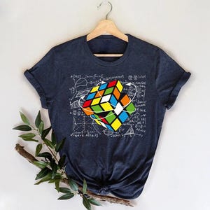 Colorful Rubik Cube Shirt,Cube Game Math T-Shirt,Rubiks Cube Costume Gifts,Rubik&#39;s Solve Lover Shirt,Rubik Cube Solution Formula T-Shirt