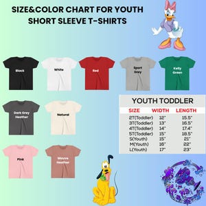 a t - shirt size chart for a child's t - shirt