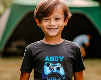 Personalized Gamer Birthday Shirt: Video Game Level Tee