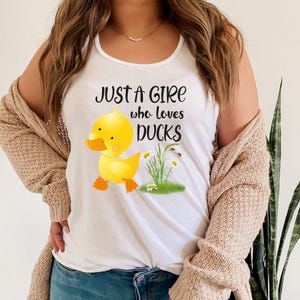 Camiseta "Solo una chica que ama a los patos", "Amante de los patos", "Amante de los animales", "Mamá amante de los patos", "Amante de los patos", "Día de la Madre" imagen 4