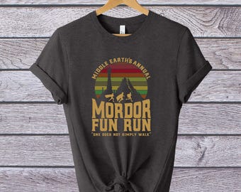 Mordor Fun Run Shirt, Ring Runners Design - Unisex Cotton Tee