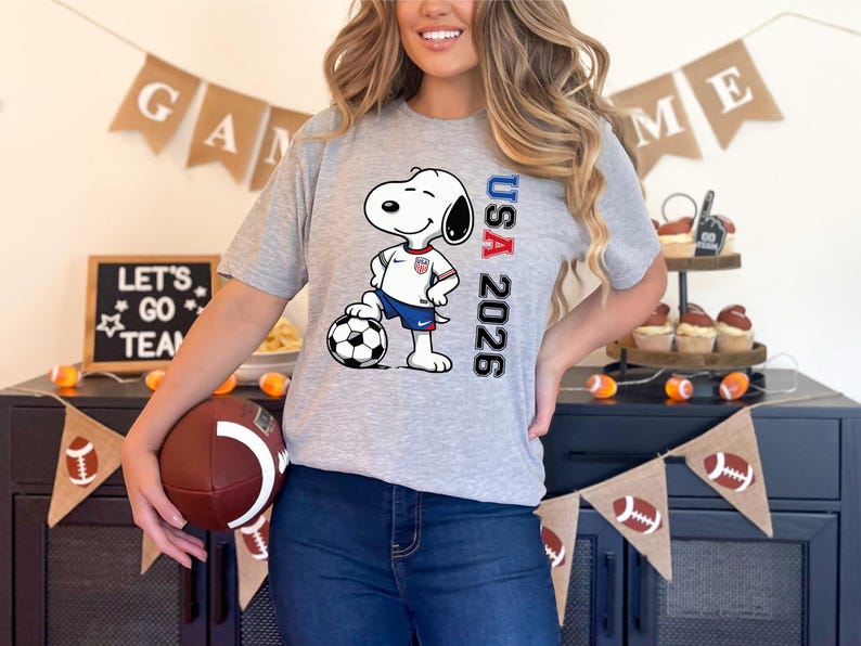 USA 2026 Football Shirt, Cup Winner Dog T-shirt, World Soccer Tournament Mascot Tee, Football Tank Top image 4