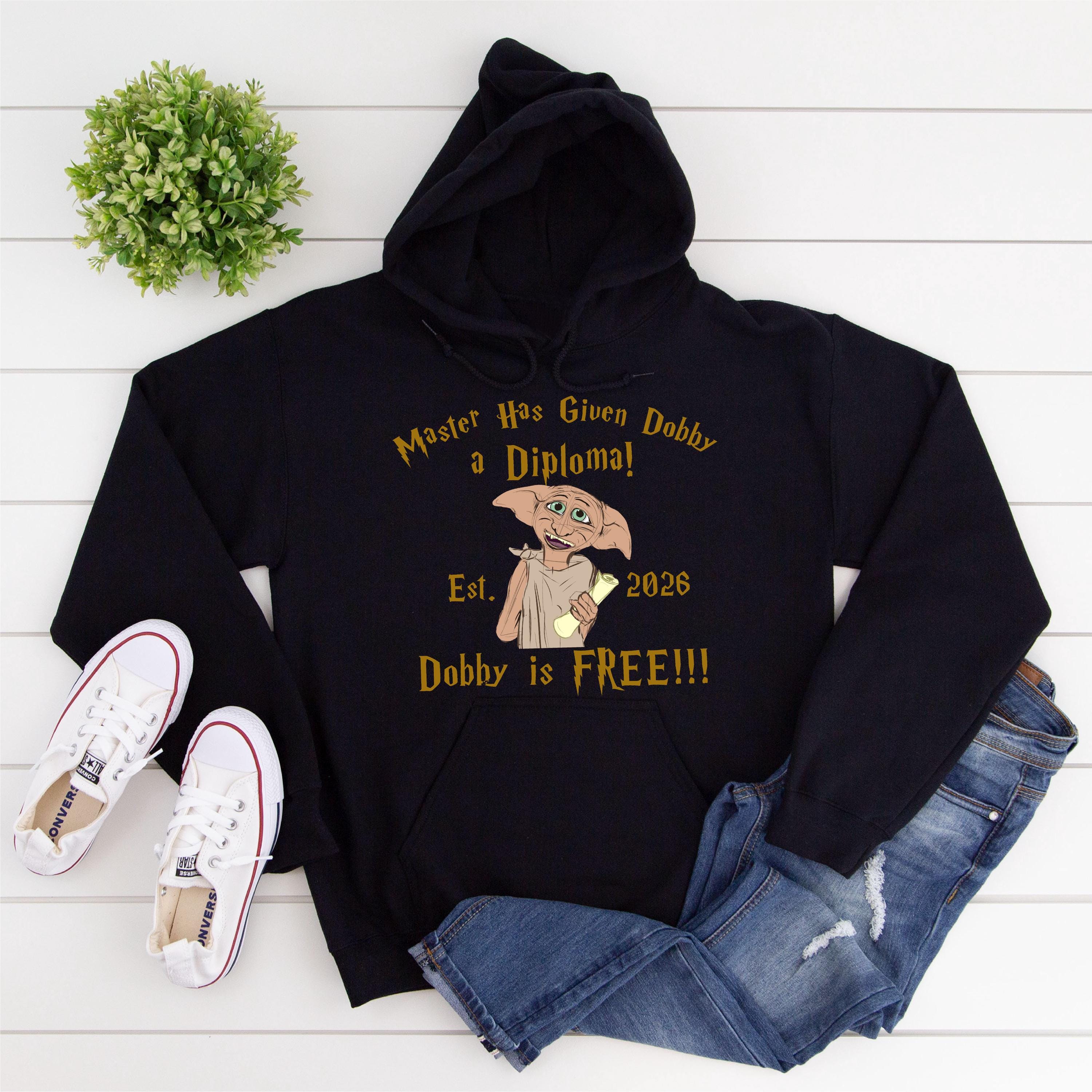 Dobby Graduation Hoodie, Dobby is Free Tee, Master Grad Gift, College ...