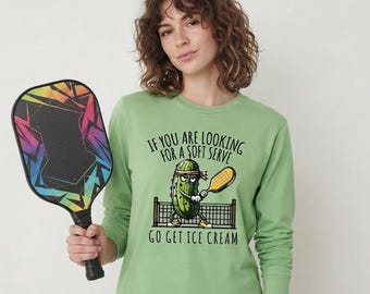 Funny Pickleball Shirt, Comfort Colors  Personalized Gift for Pickleball Players, Short Sleeve/Long Sleeve Comfort Colors Court Tops