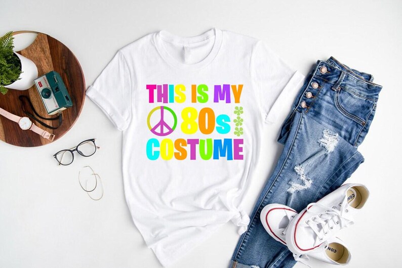 Retro 80s Costume Shirt: Eighties Party Tee, This is my Eighties Costume Bild 3