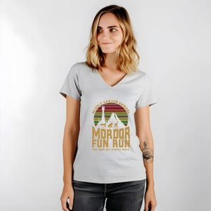 Mordor Fun Run Shirt, Ring Runners Design - Unisex Cotton Tee image 2