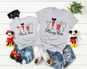 Couples Minnie Mickey Bar Matching Shirts, Food and Wine Disney Shirt, Minnie Bar And Mickey Bar, Food and Wine Festival, Epcot, Disneyland