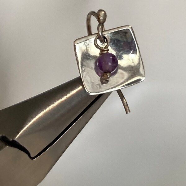 Far Fetched Collection Handmade Sterling silver Amethyst Accent Earring