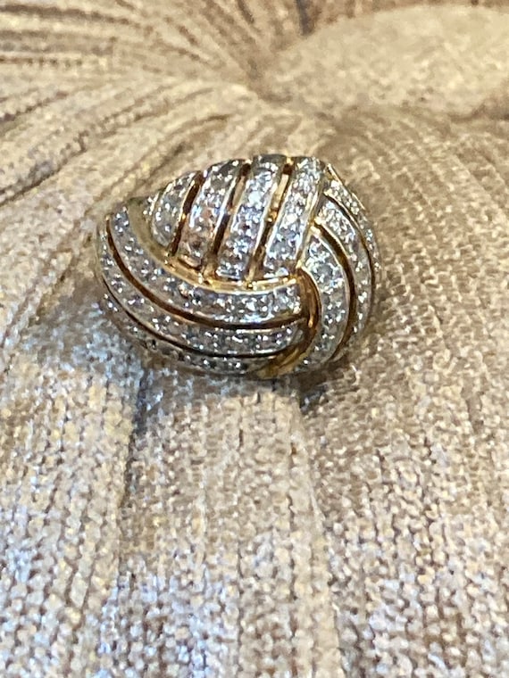 Vintage Ross Simons Ring, gold and silver toned, M