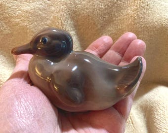 Vintage Royal Copenhagen Porcelain Duckling Figurine – #516 Danish Mid-Century Decor