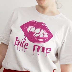 Bite Me shirt, sarcastic girl gift, sassy bold gift, gift for dentist, dental hygienist gift, oral surgeon gift, dental gift