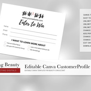 Red Aspen Signup postcards, editable, template, Enter to Win postcard, Red Aspen Marketing