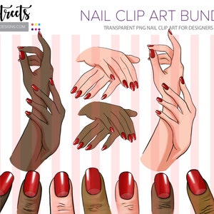 Nail Colorstreets Art Clipart bundle Creators kit PNGs for Commercial Use!