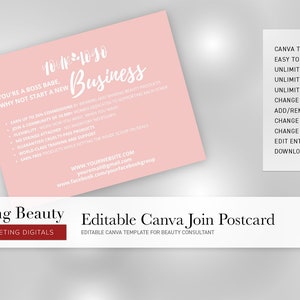 Red Aspen Join postcards, editable, template, Join postcard, Red Aspen Marketing