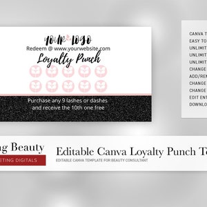 Red Aspen Loyalty Punch card, editable, template, Loyalty Punch card, editable Loyalty Punch card, Red Aspen Marketing